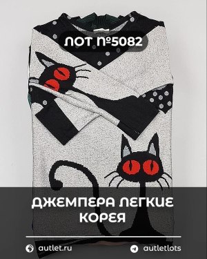Купить Джемпера легкие Корея#20 шт, ЛОТ №5082 оптом в Черкесске и Карачаево-Черкесской республике