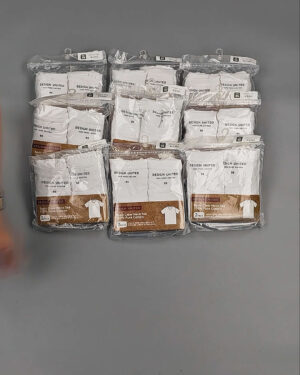 Фотография  876 - Футболка белая муж Корея 085#5 кг оптом в Черкесске и Карачаево-Черкесской республике