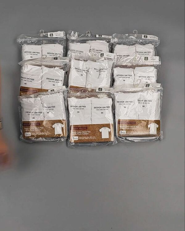 Фотография  606 - Футболка белая муж Корея 085#5 кг оптом в Черкесске и Карачаево-Черкесской республике