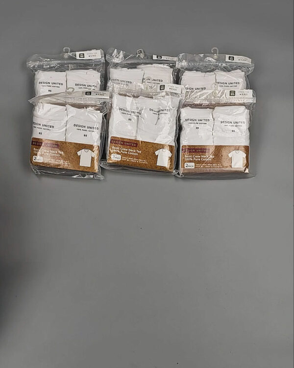 Фотография  820 - Футболка белая муж Корея 085#5 кг оптом в Черкесске и Карачаево-Черкесской республике